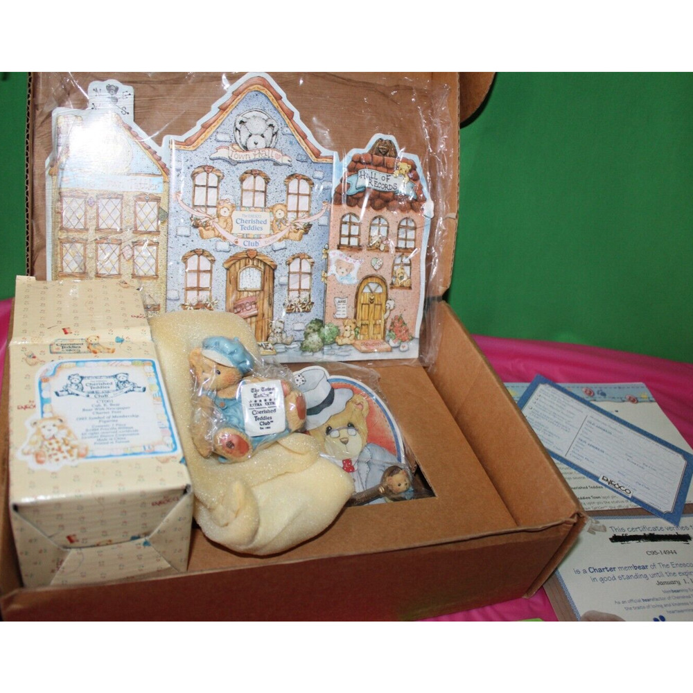 Enesco Cherished Teddies Exclusive Member Benefit Box Charter Membearship 1995